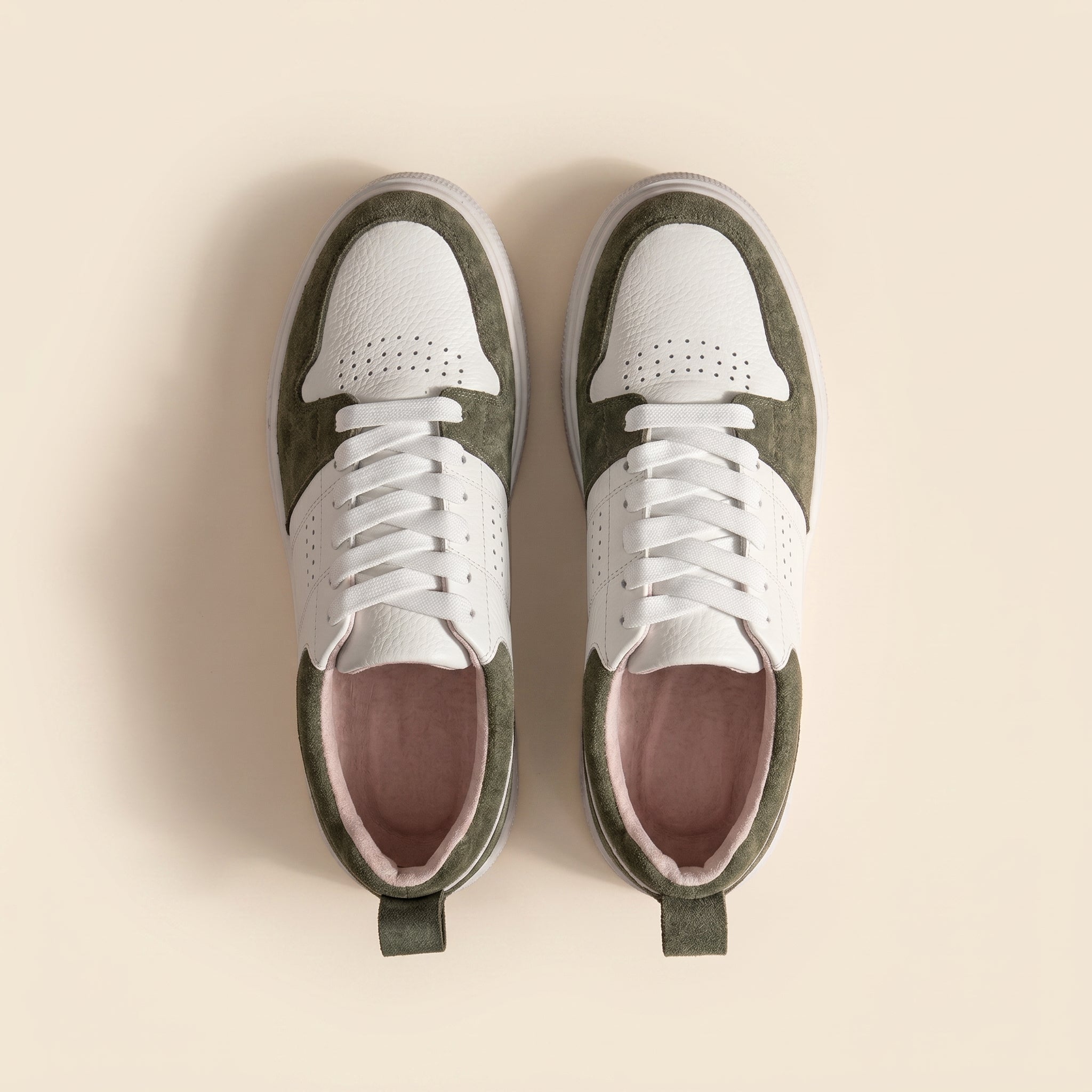 Blanc / Vert Olive