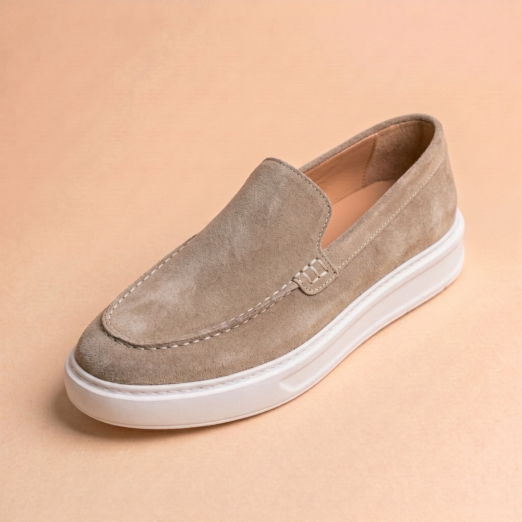 Mocassin Sneaker Luxurio en Daim — Confort Sneaker, Allure Mocassin