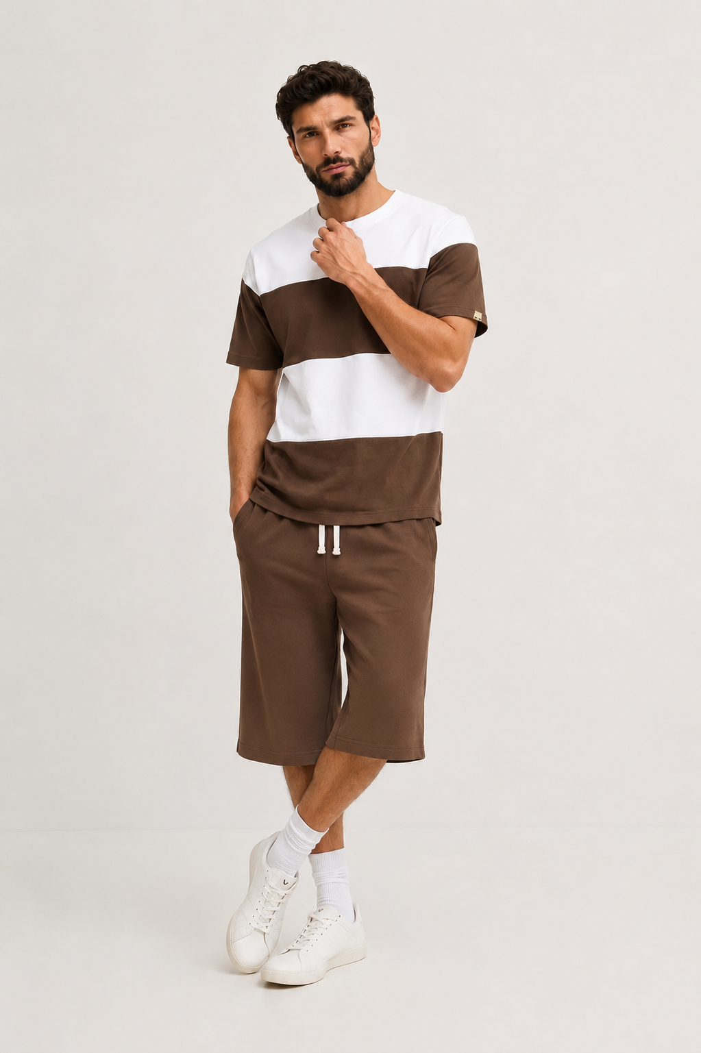 Ensemble Rayé - Coton 100% Premium 280g