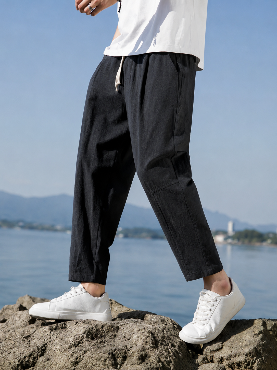 Pantalon en Lin coupe droite