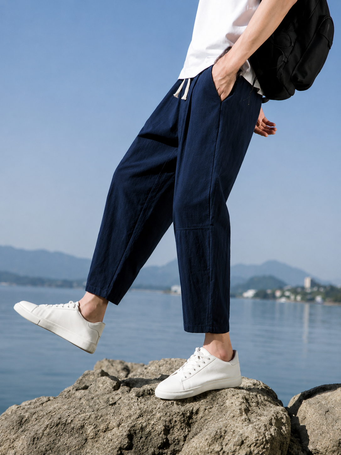 Pantalon en Lin coupe droite