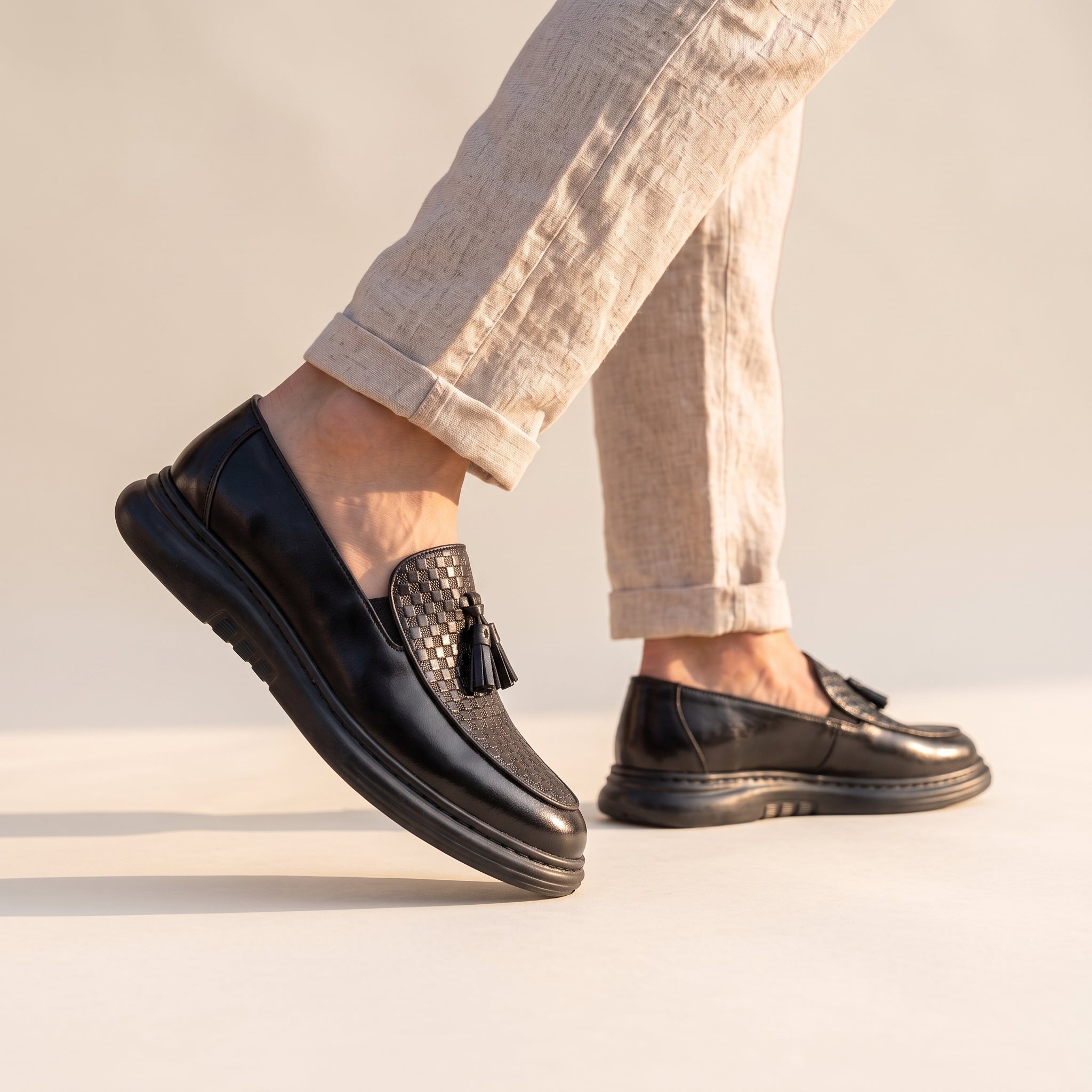 Mocassin Luxurio à Glands en Cuir