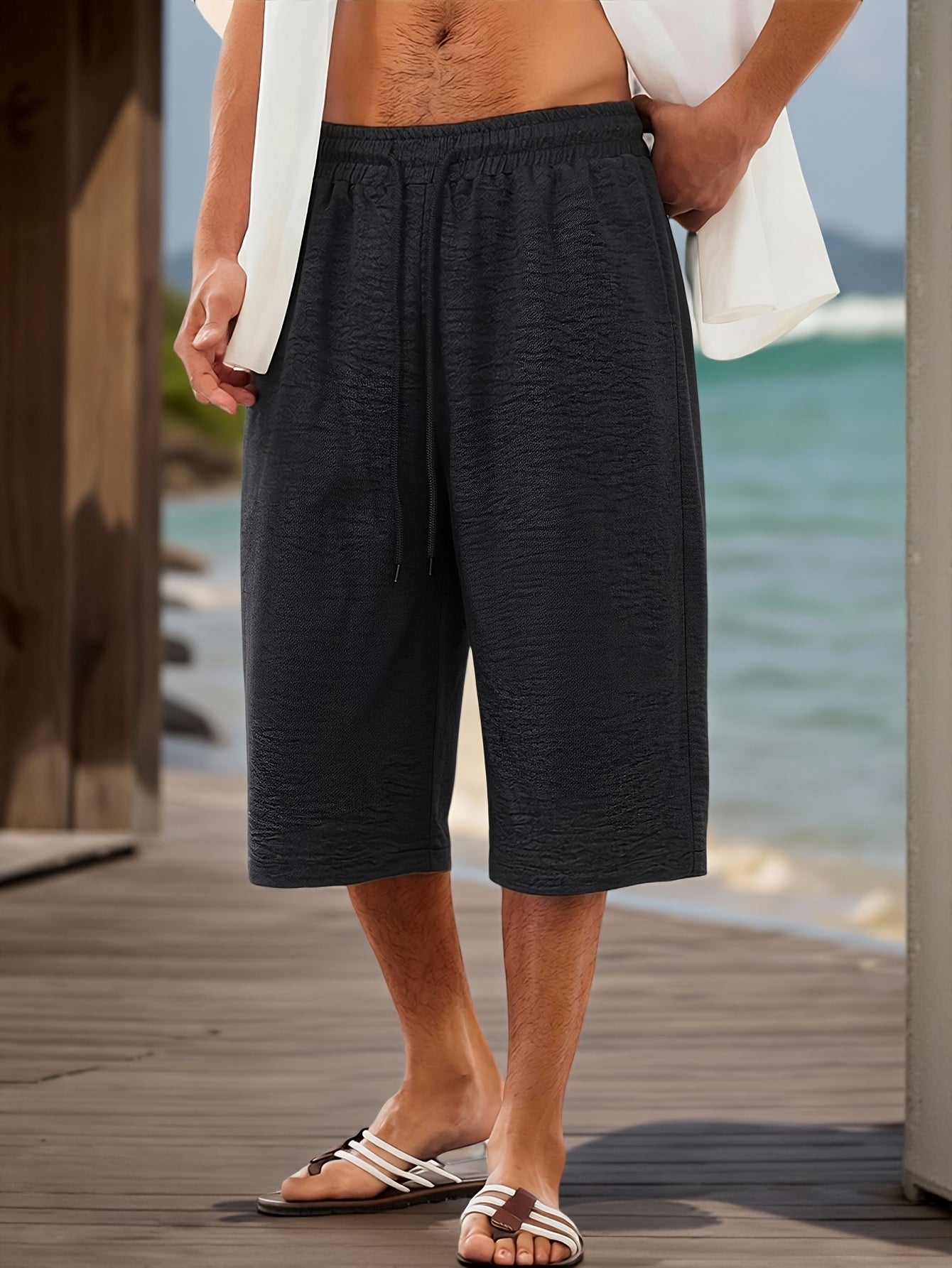 Beach Pantacourt en Lin