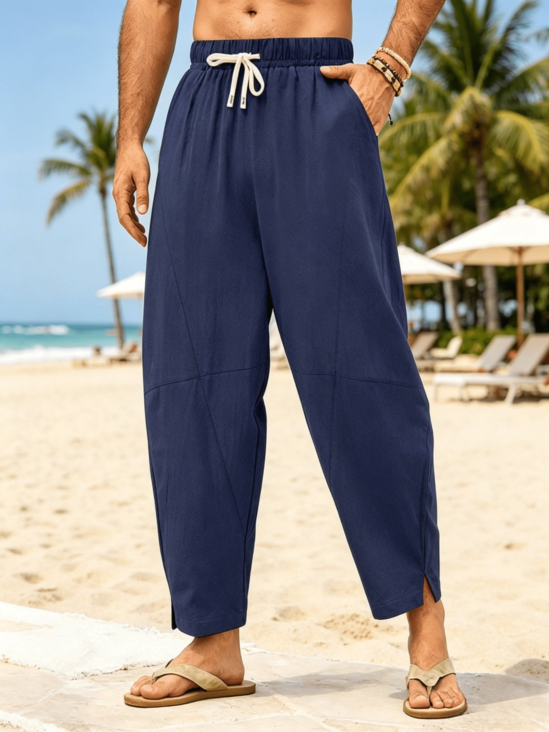 Beach pants en Lin