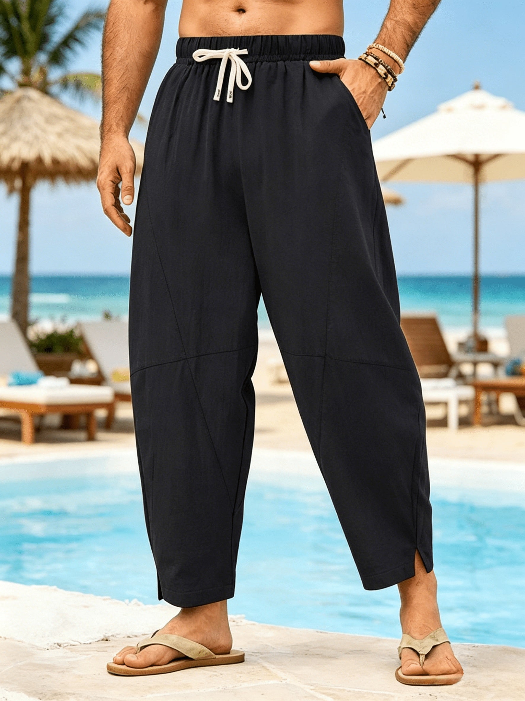 Beach pants en Lin