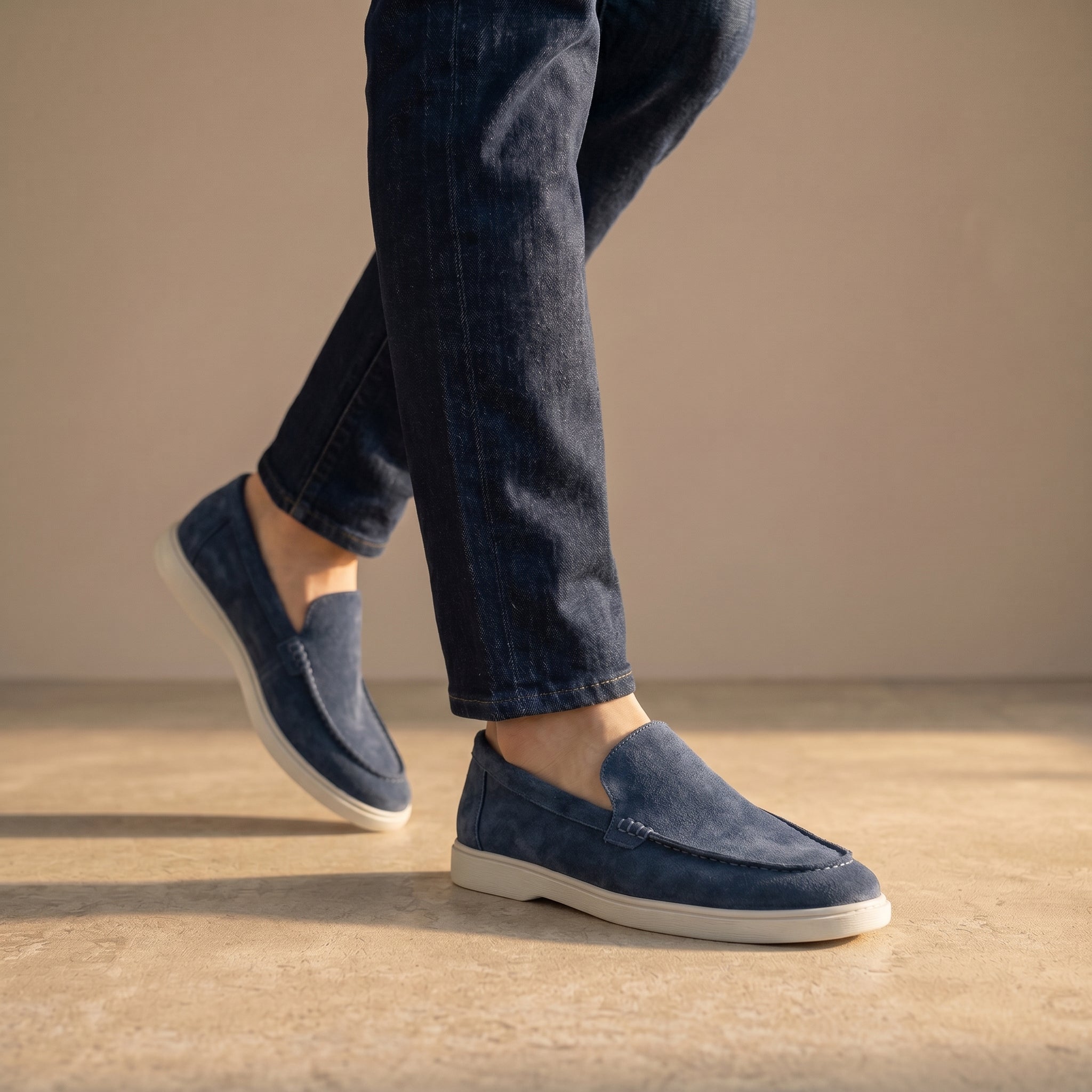 Mocassin Luxurio en Daim Véritable — Édition Été