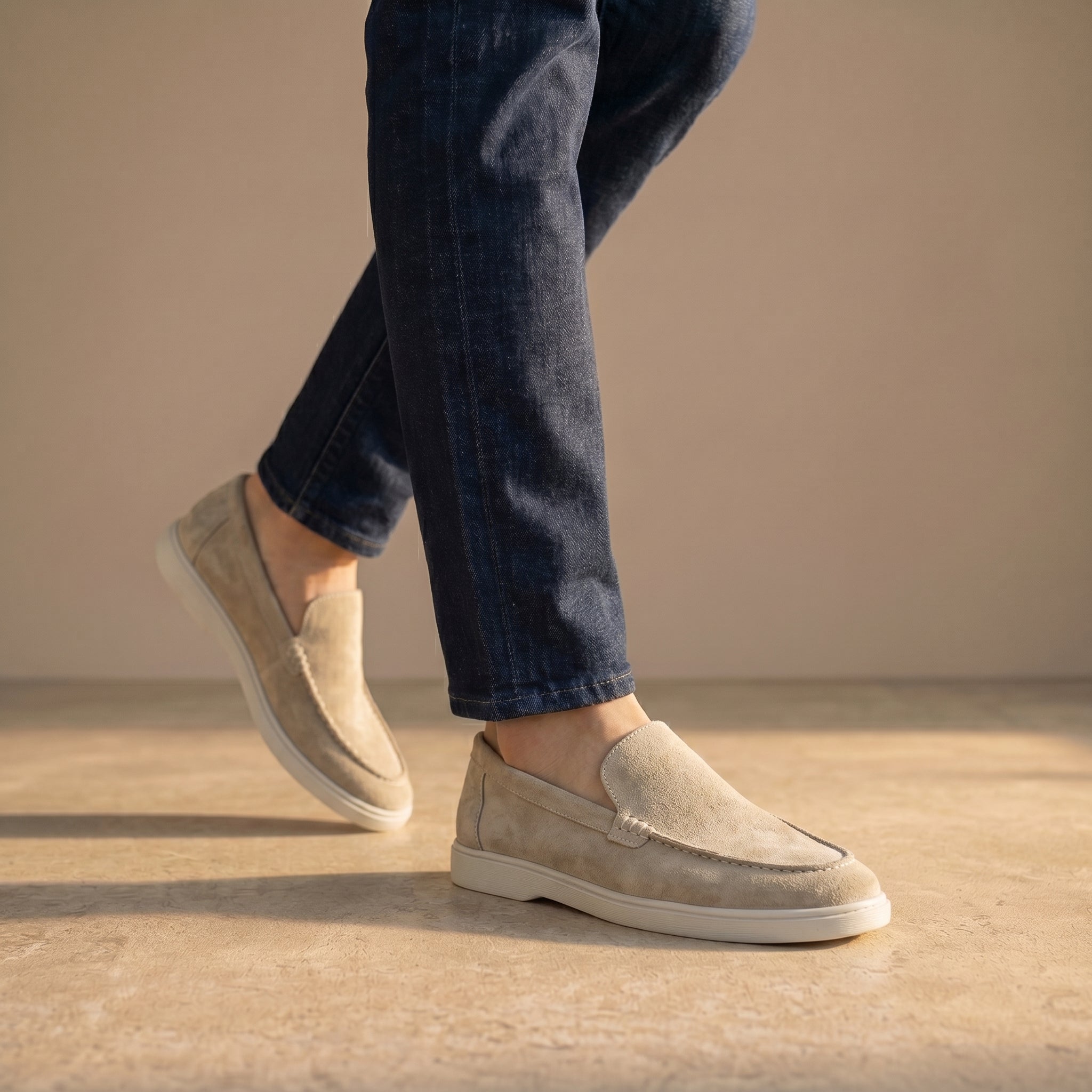 Mocassin Luxurio en Daim Véritable — Édition Été