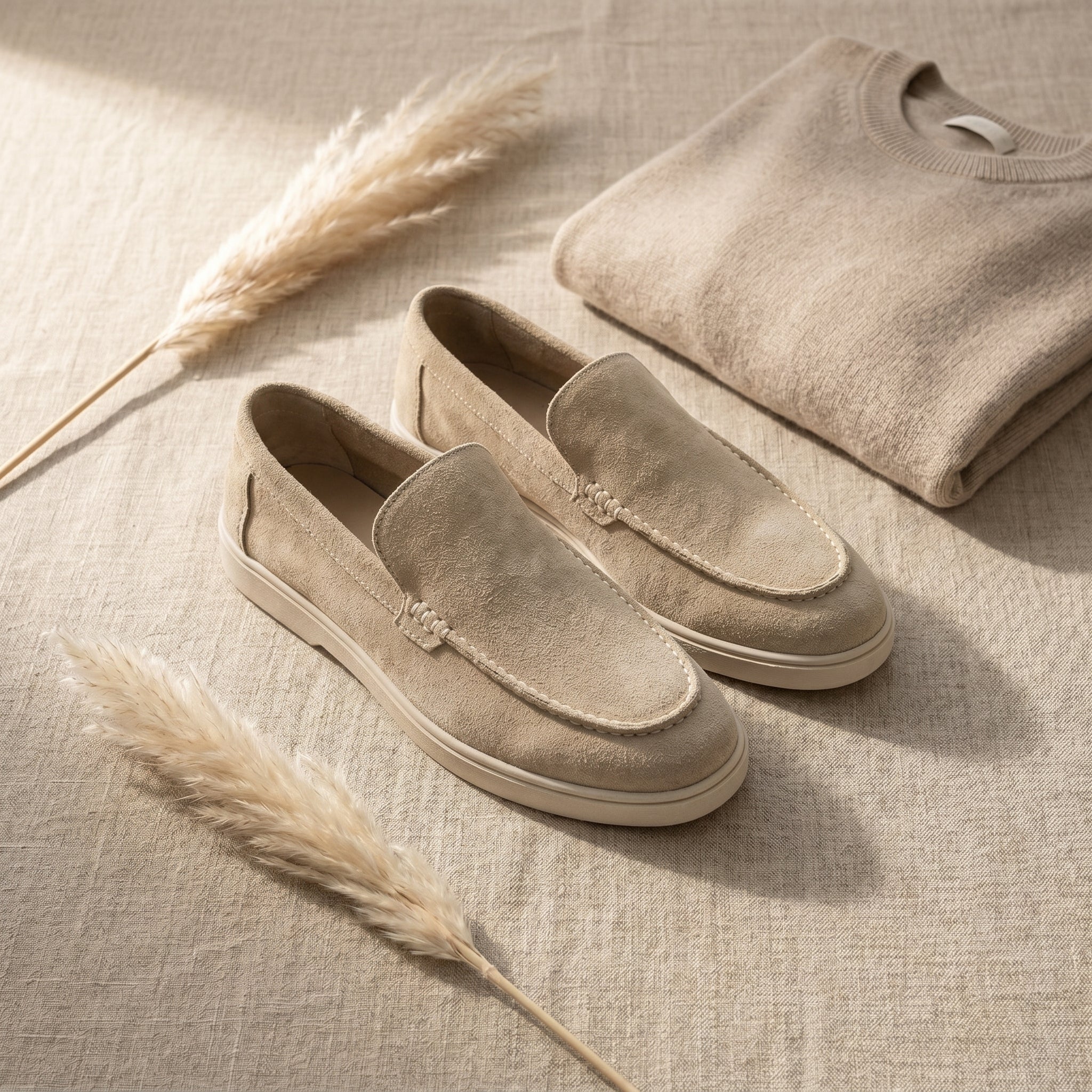 Mocassin Luxurio en Daim Véritable — Édition Été