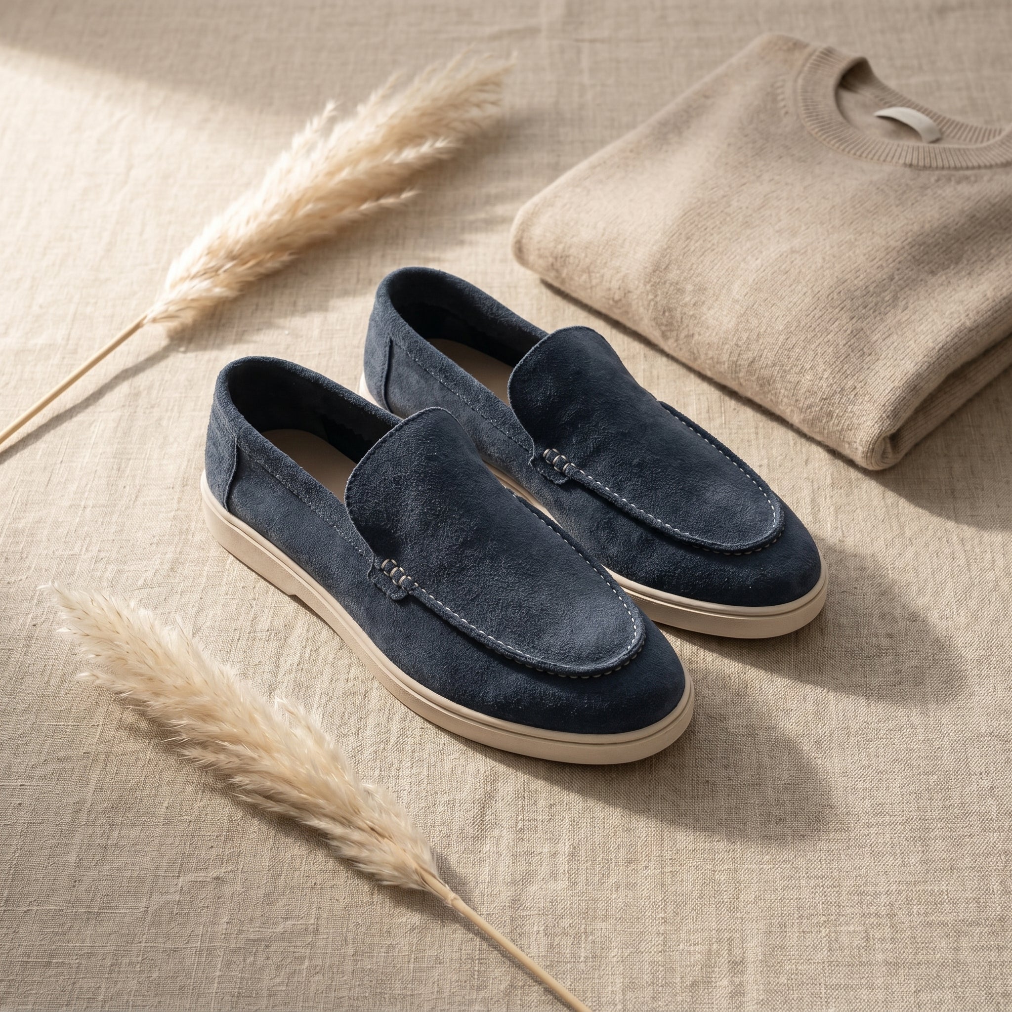 Mocassin Luxurio en Daim Véritable — Édition Été