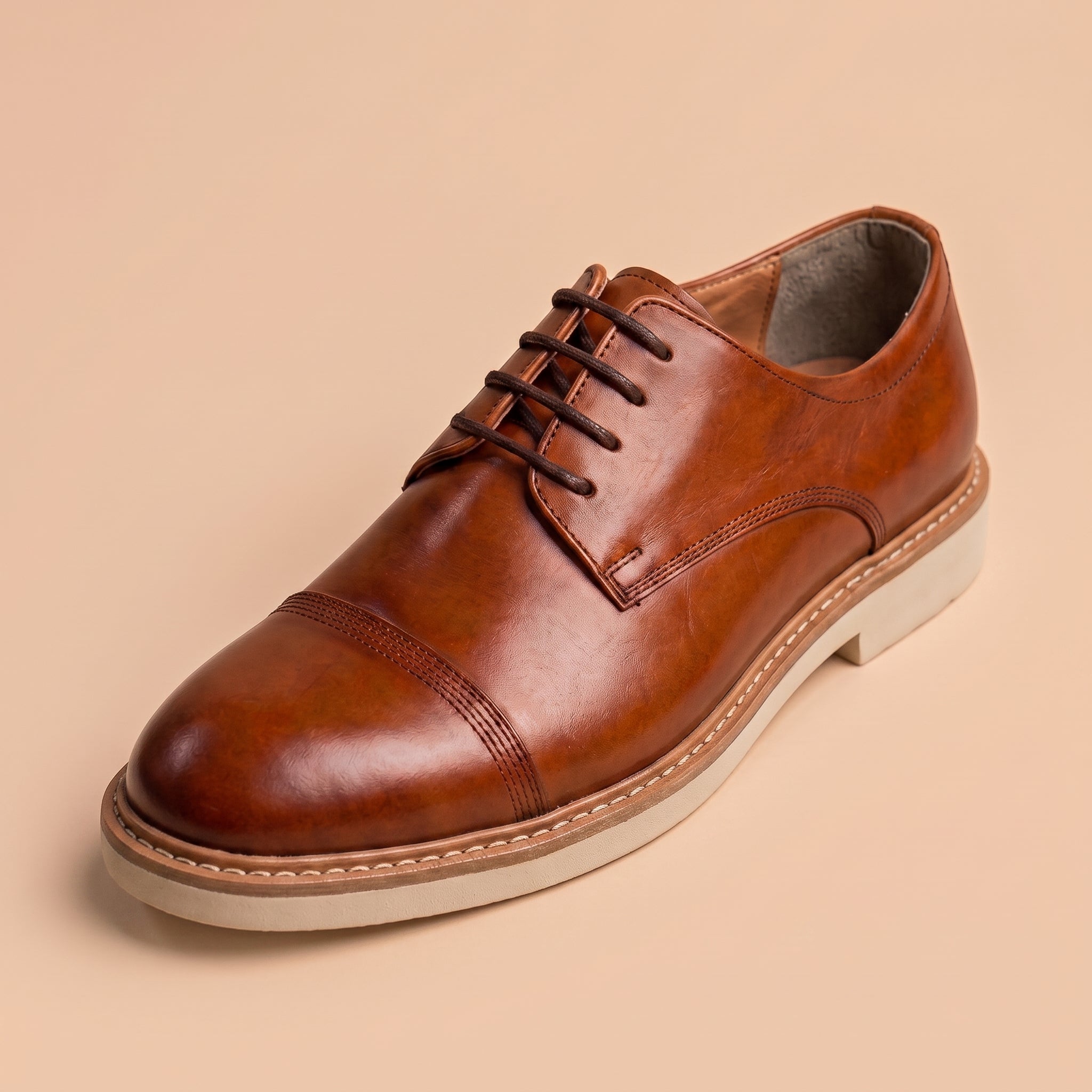 Derby Luxurio en Cuir —(Semelle à Trépointe Cousue)