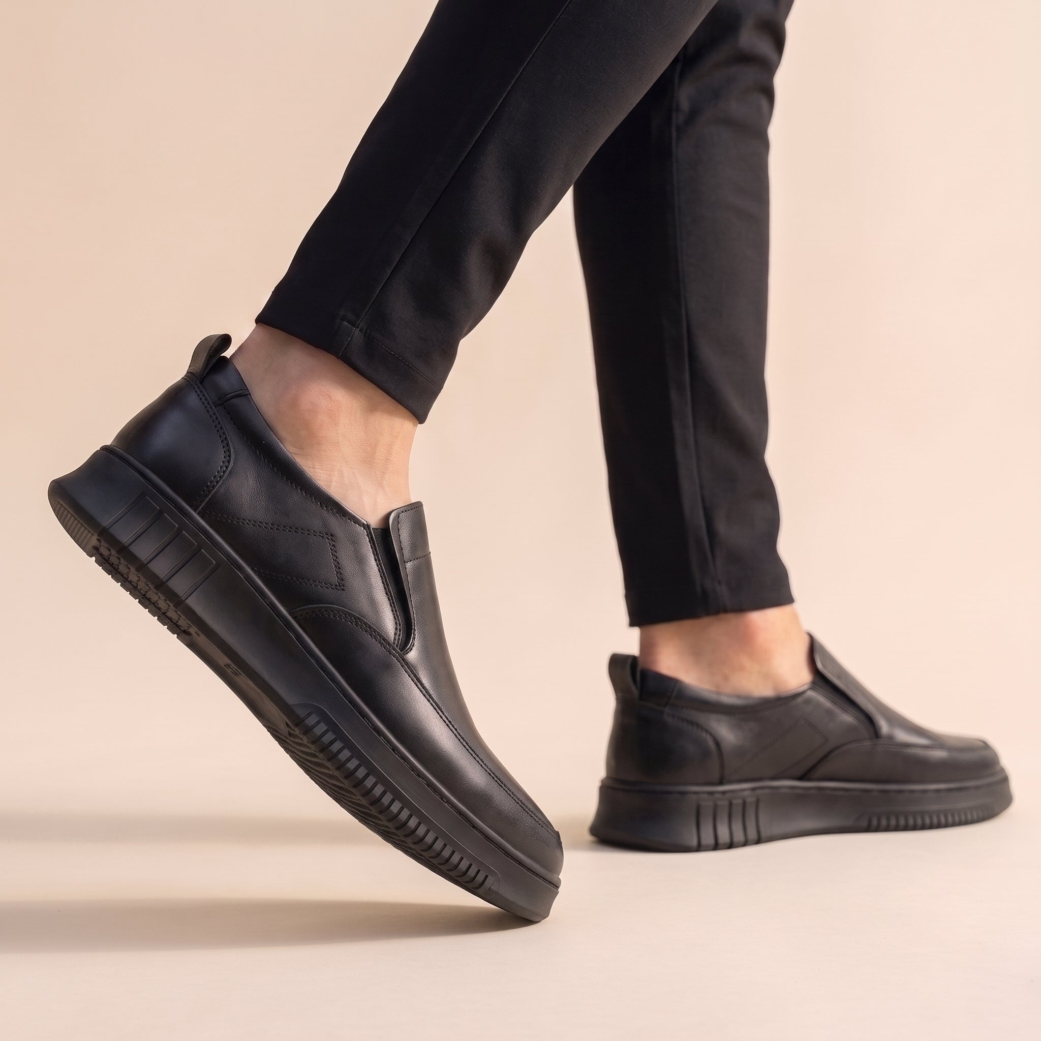 Chaussure Luxurio Confort Orthopédique en Cuir — Édition Noir