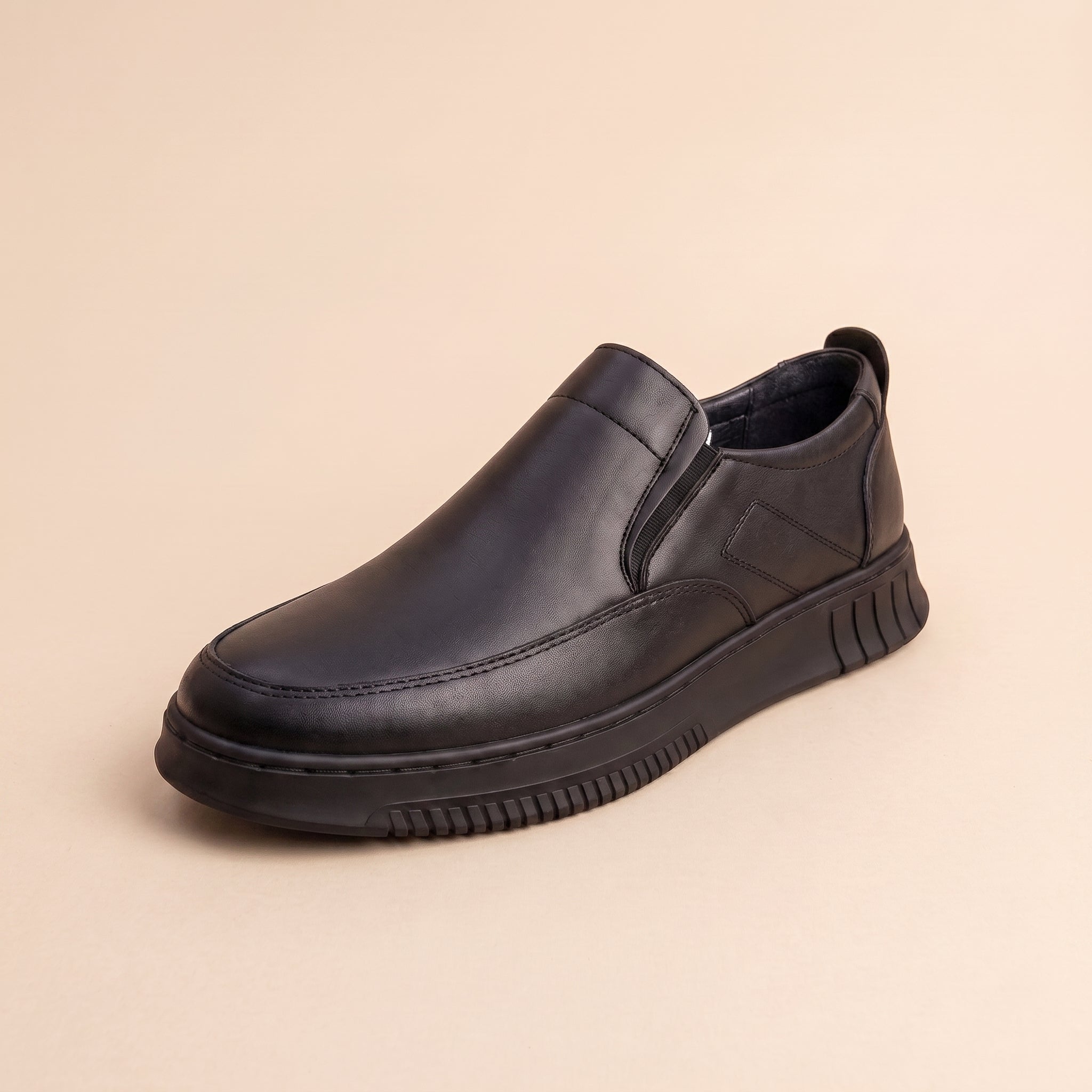 Chaussure Luxurio Confort Orthopédique en Cuir — Édition Noir