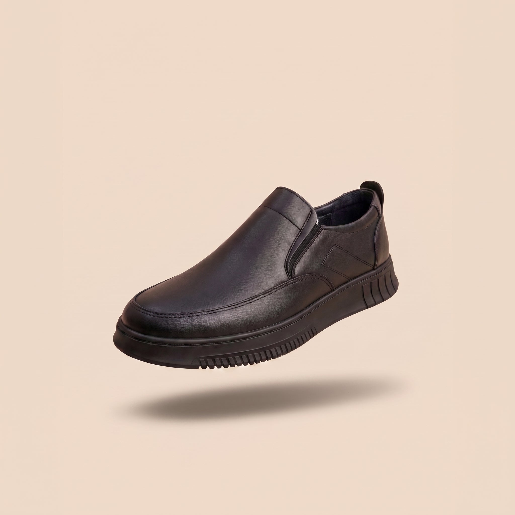 Chaussure Luxurio Confort Orthopédique en Cuir — Édition Noir
