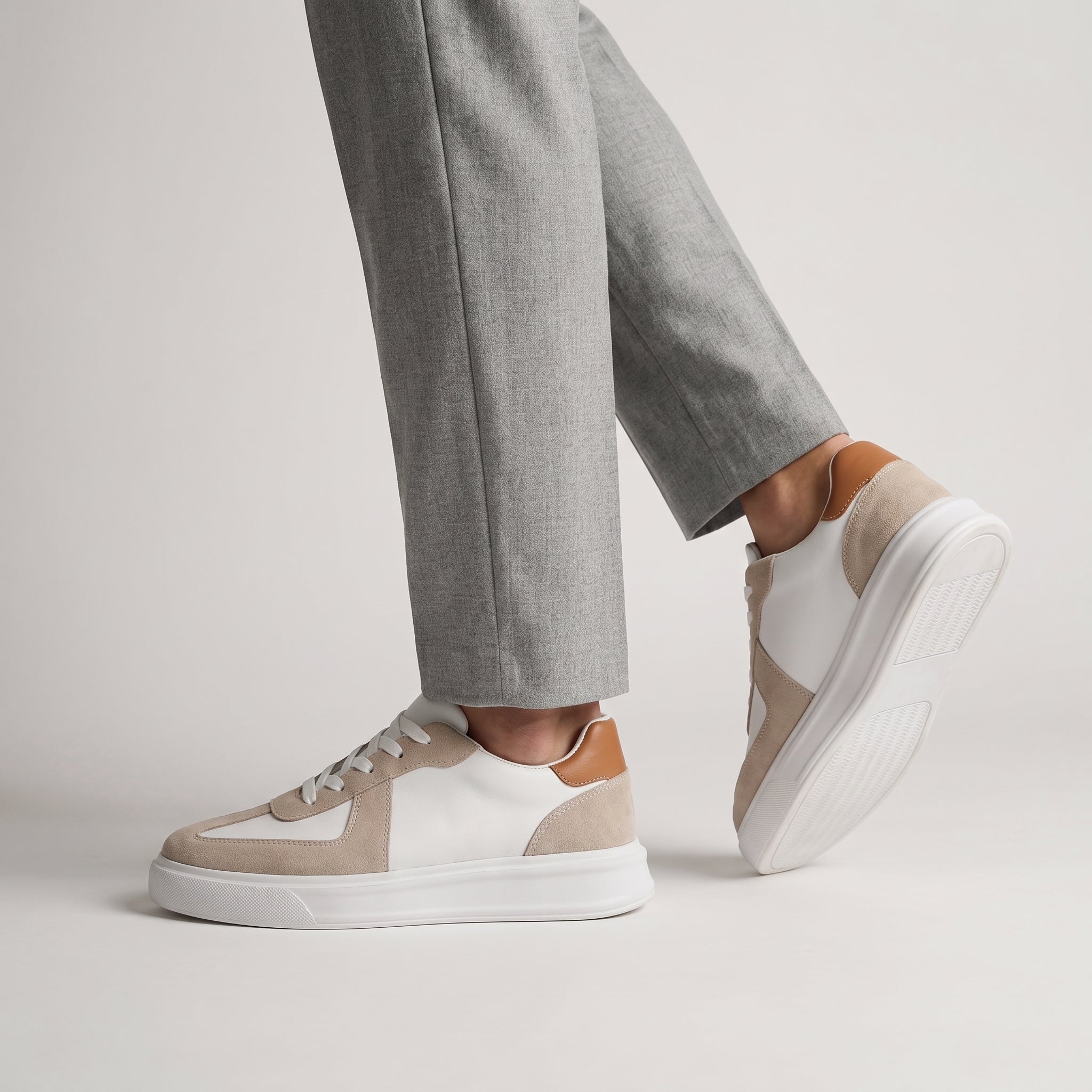 Sneaker Luxurio en Cuir & Daim