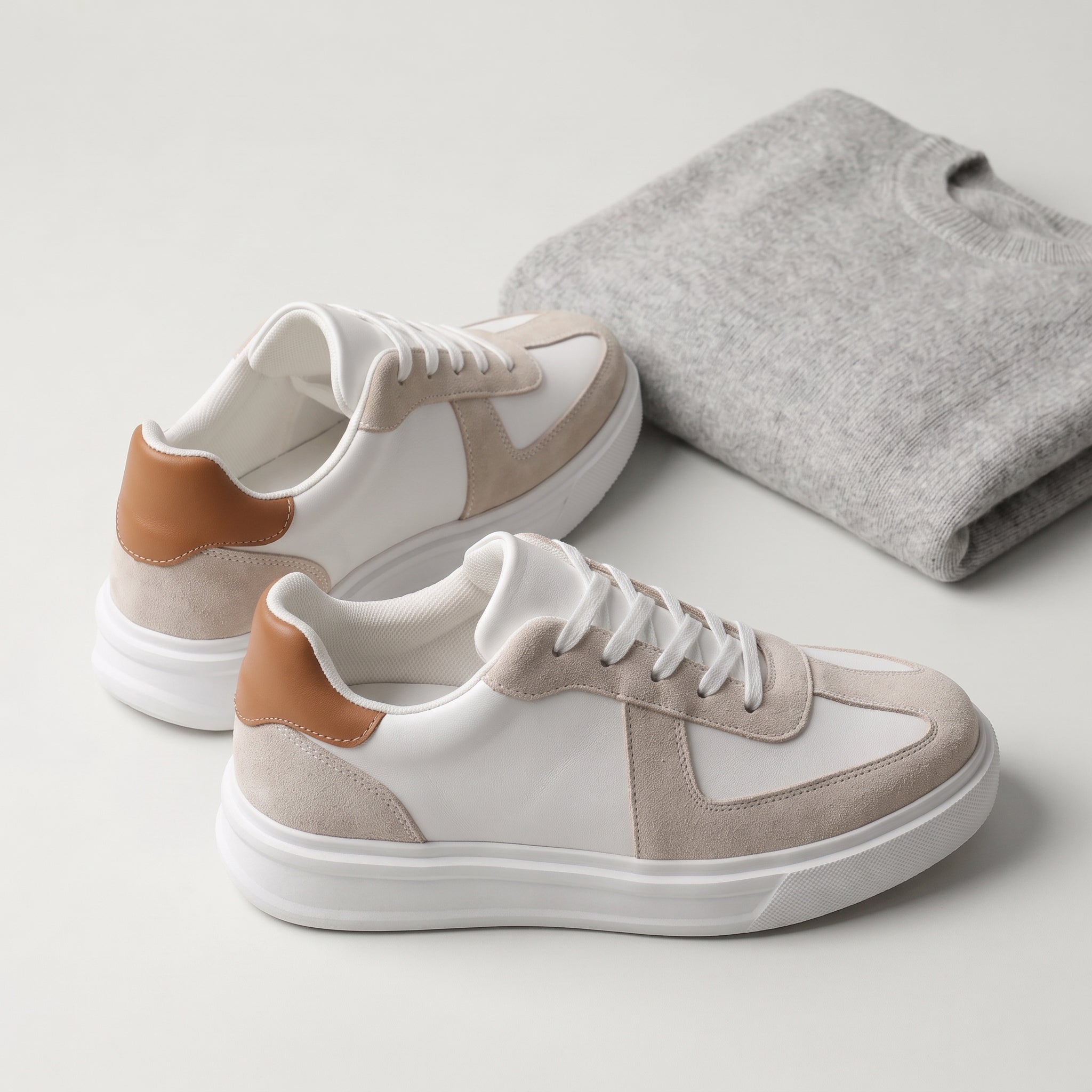 Sneaker Luxurio en Cuir & Daim