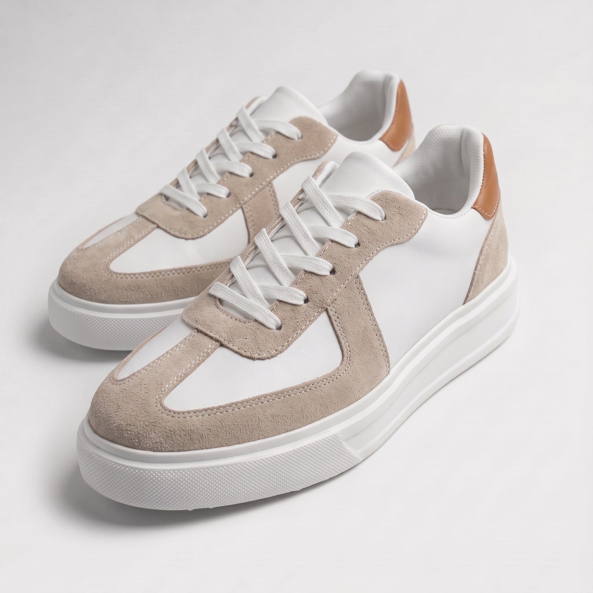 Sneaker Luxurio en Cuir & Daim