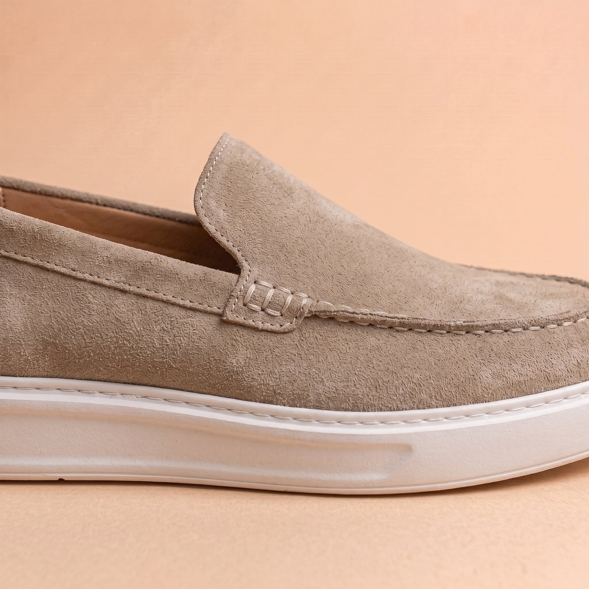 Mocassin Sneaker Luxurio en Daim — Confort Sneaker, Allure Mocassin