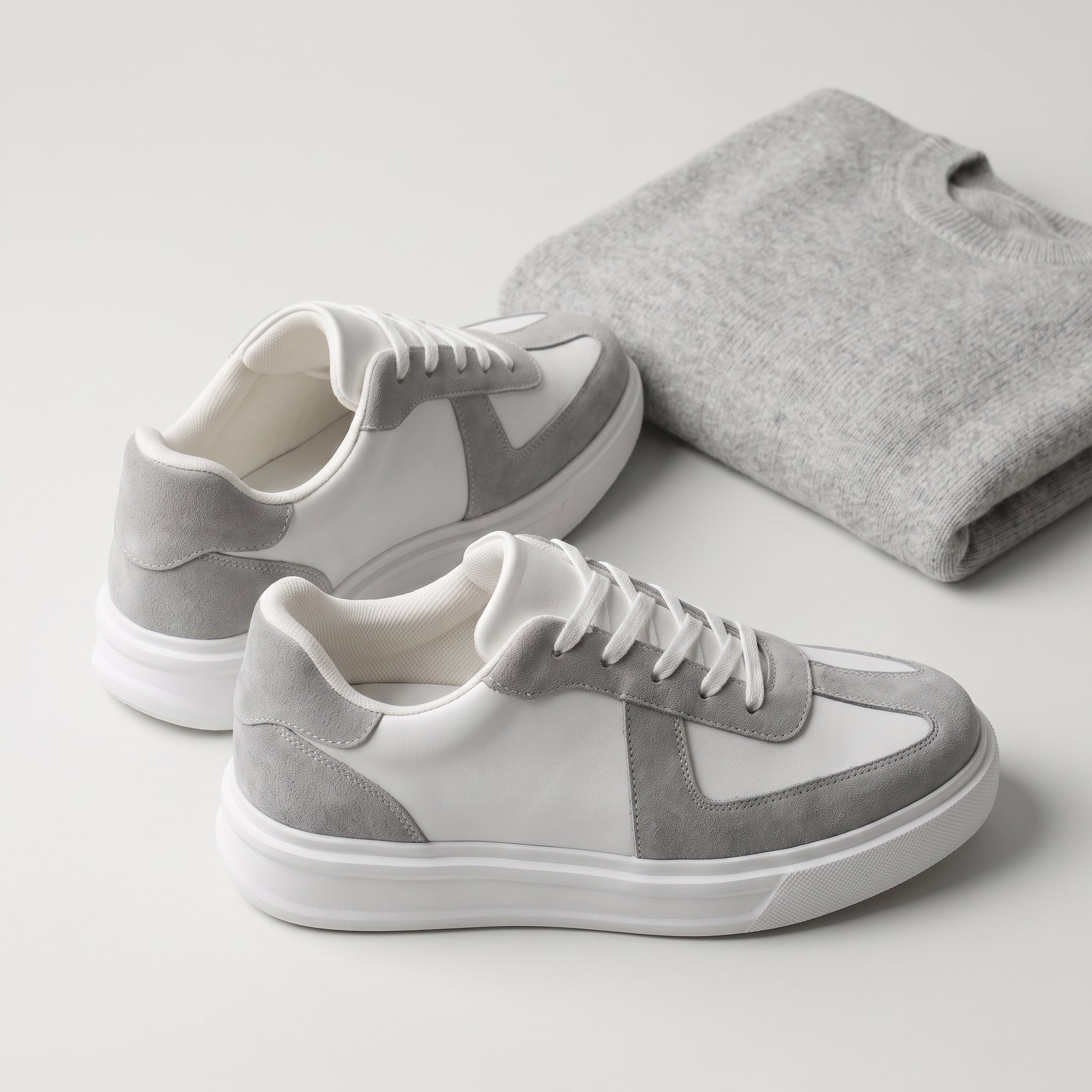 Sneaker Luxurio en Cuir & Daim