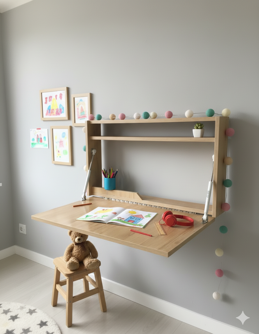 Bureau pliable mural